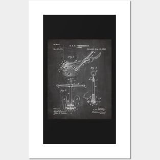 Ships Anchor Patent - Anchor Art - Black Chalkboard Posters and Art